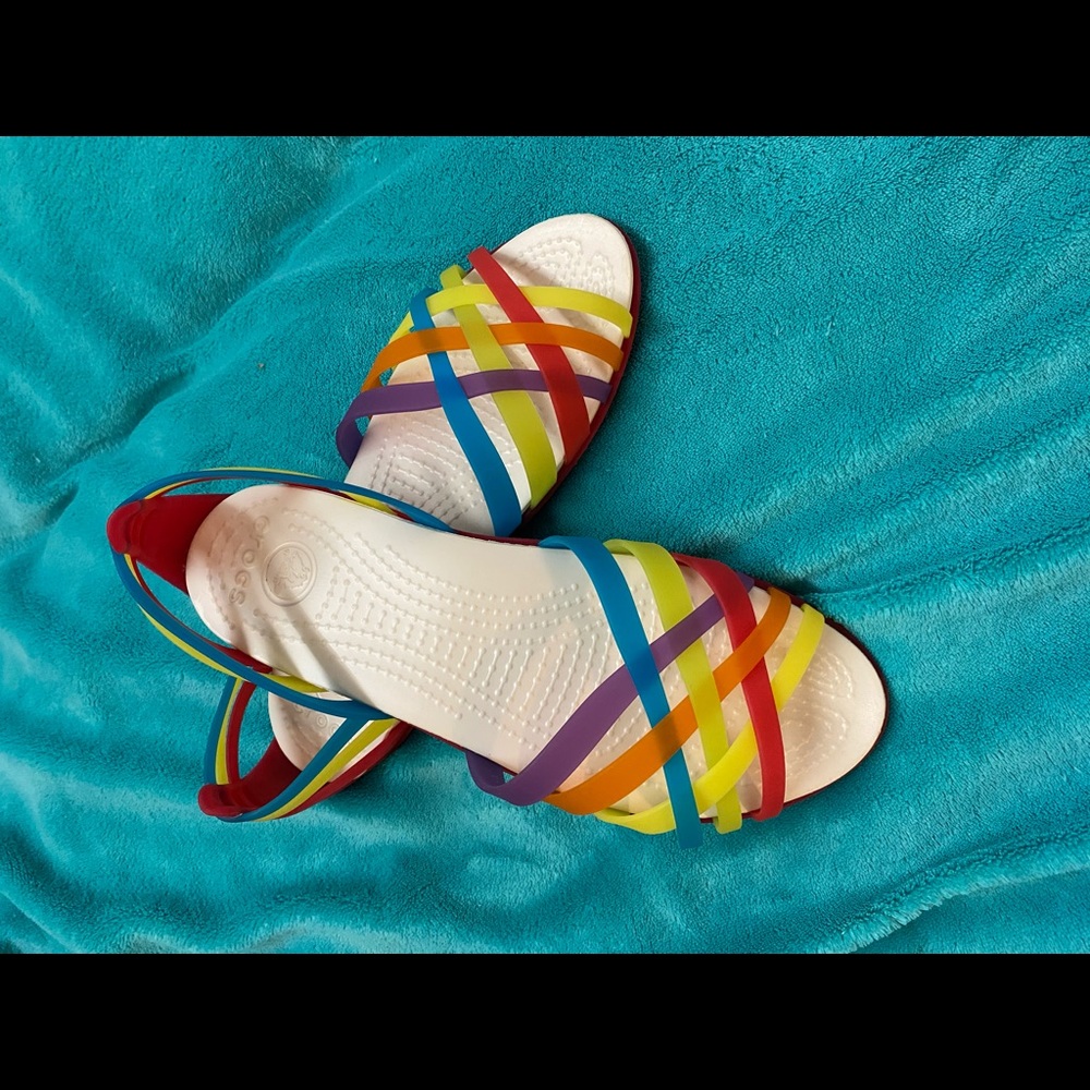 Crocs Coloful Strappy Sandals Size 6